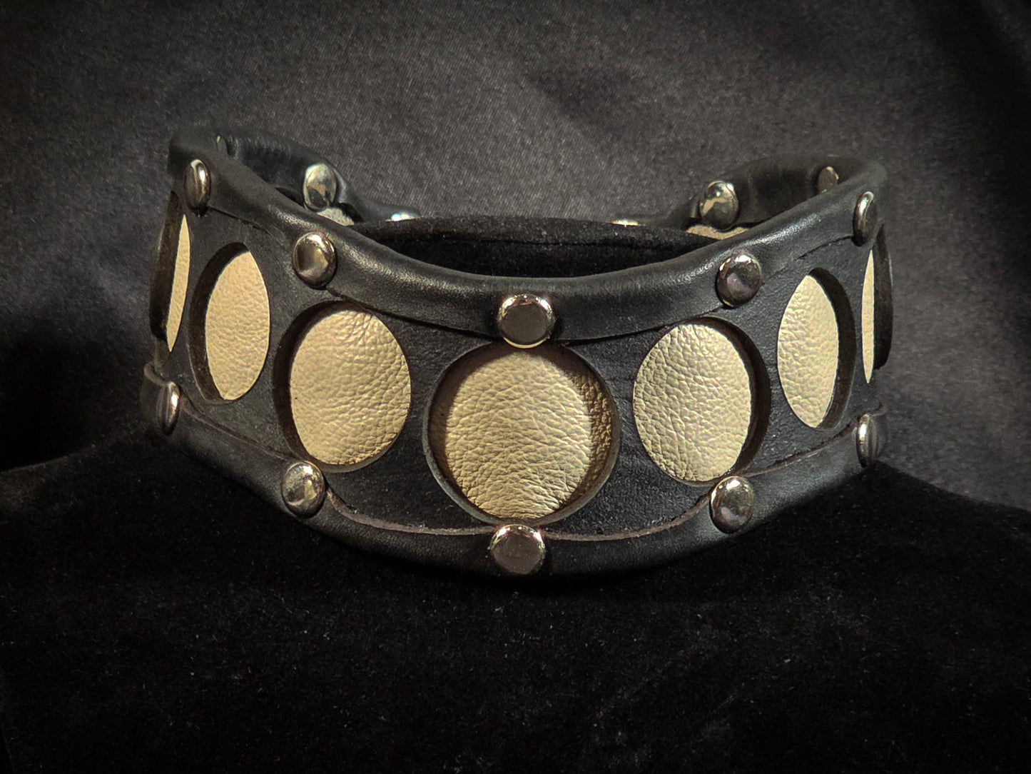 Moon Phases Leather Collar