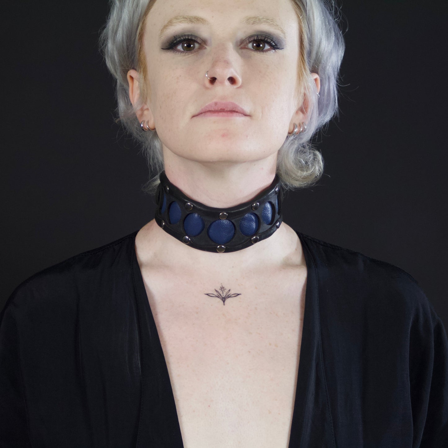 Moon Phases Leather Collar