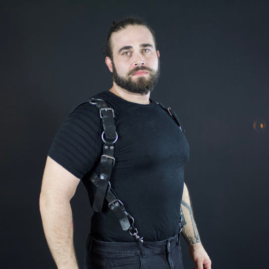 Black Leather Harness