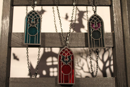 Bat Stained Glass Window Pendant